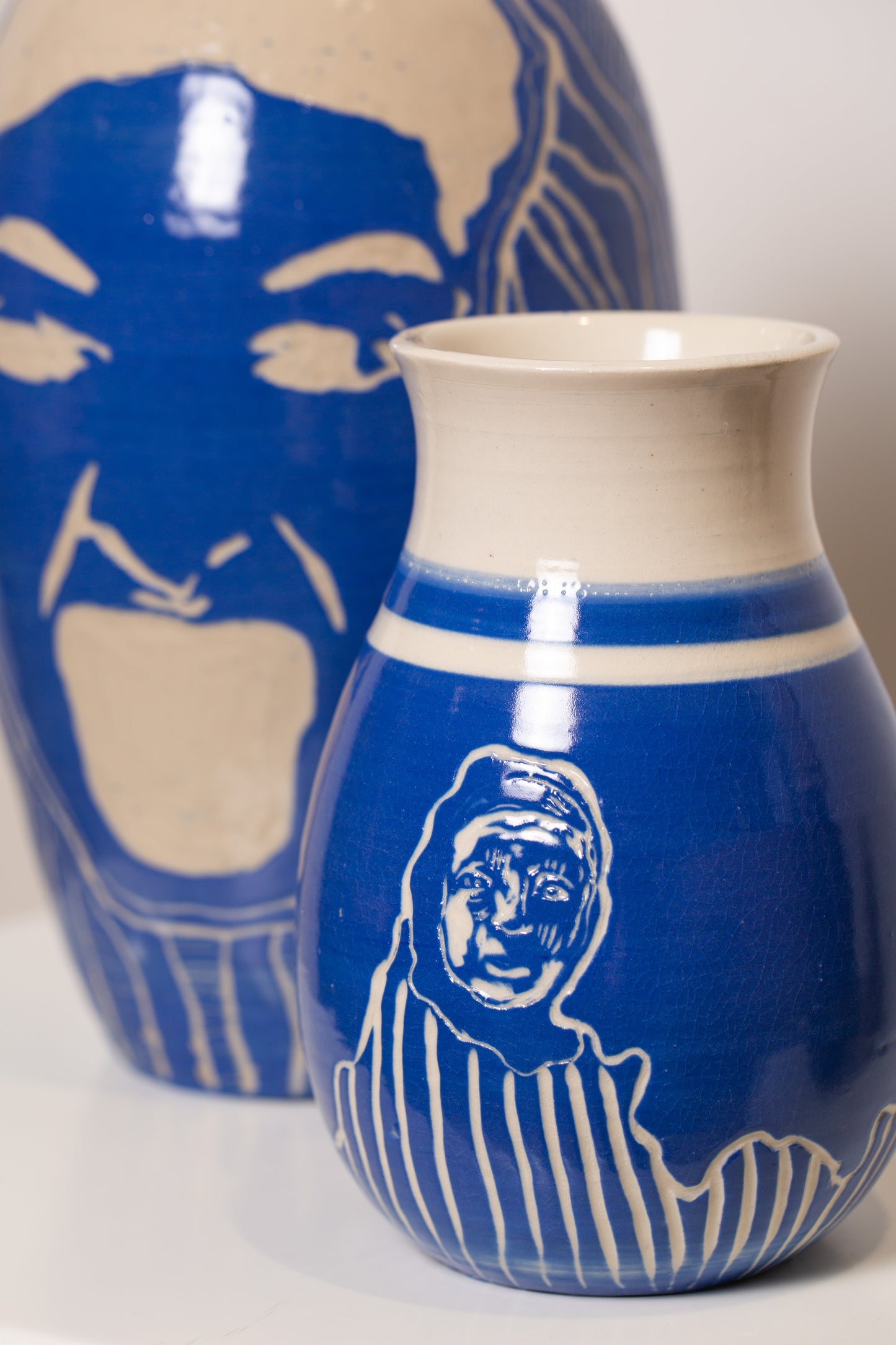 Nanna Ceramics x Kalinka blå vase