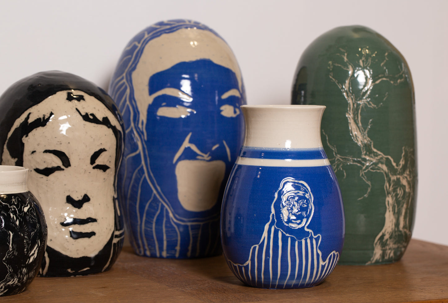 Nanna Ceramics x Kalinka blå vase